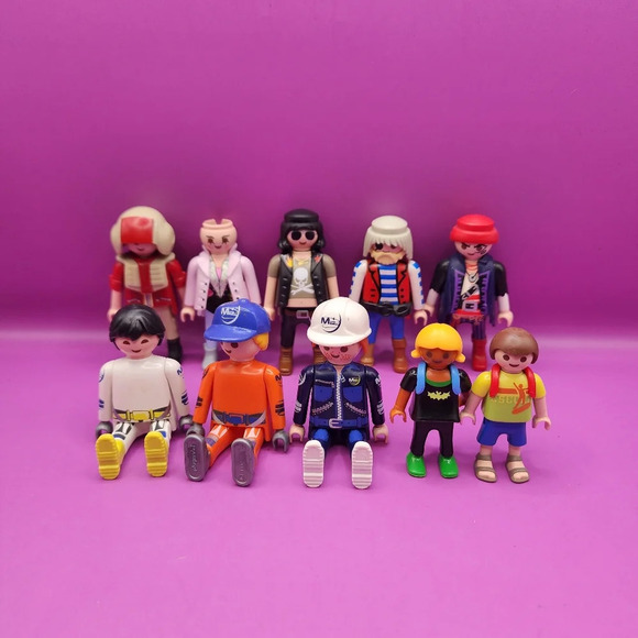 10 Playmobil People Lot Pirate Pilot Rider Children 3 Inch - Picture 2 of 5